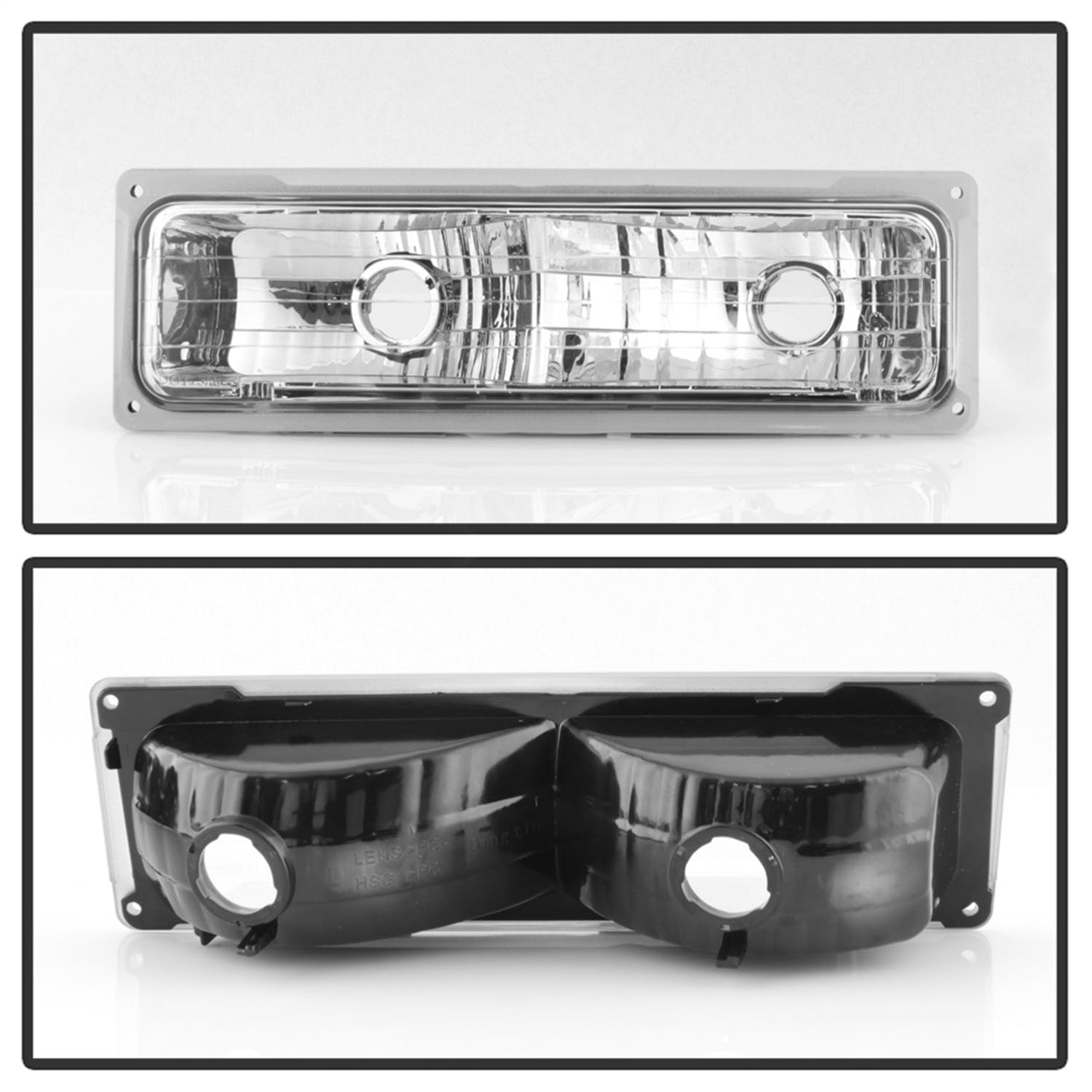 XTUNE POWER 5069535 Chevy C K Series 1500 2500 3500 94 98 Chevy Tahoe 95 99 Chevy Silverado 94 98 Chevy Suburban 94 98 Chevy Suburban 94 98 ( Not Compatible With Seal Beam Headlight ) Headlights with Corner and Parking Lights 8pcs sets Chrome