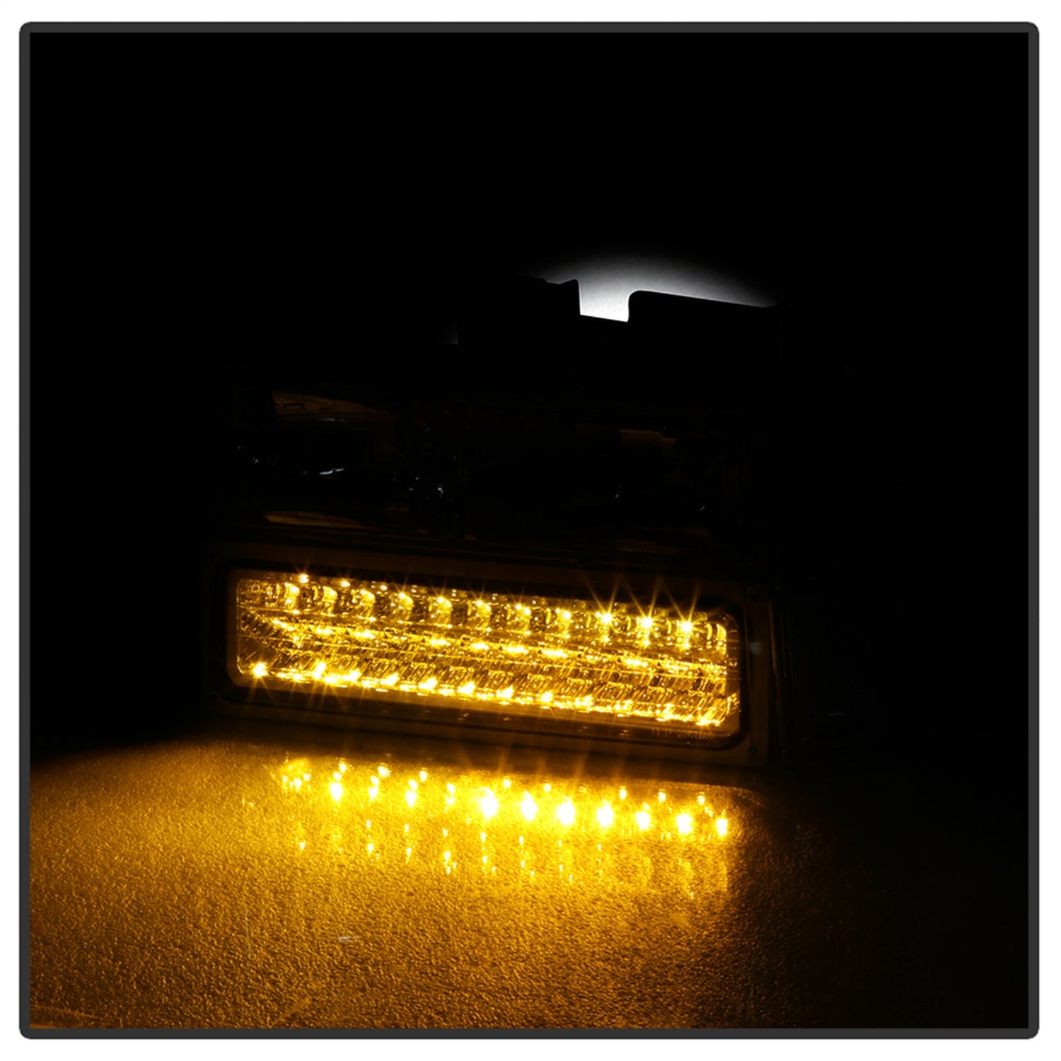 XTUNE POWER 5069559 94 98 Chevy C K C 10 1500 2500 3500 92 99 Tahoe 92 99 Suburban 94 98 Silverado 92 94 Blazer Full Size (Will Not Fit Seal Beam Headlights) Corner LED Bumper Headlights Chrome