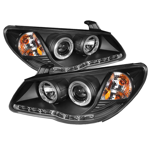 Spyder Auto 5070241 (Spyder) Hyundai Elantra 07-10 Projector Headlights-LED Halo-DRL-Black-High H1 (