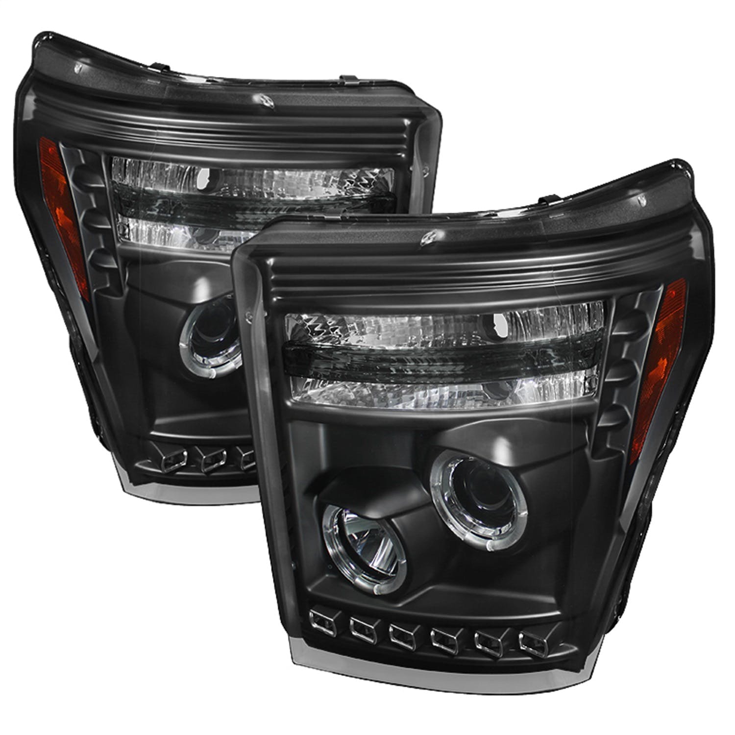 Spyder Auto 5070272 (Spyder) Ford F-250/F-350/F450 Super Duty 11-16 Projector Headlights-LED Halo-DR