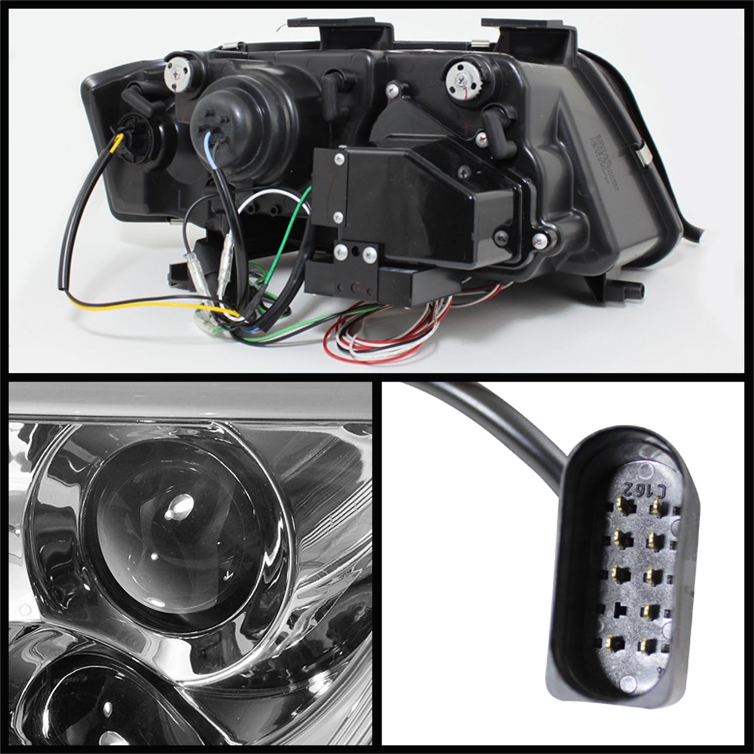 Spyder Auto 5071866 (Spyder) Audi A6 02-04 Projector Headlights-Halogen Model Only ( Not Compatible
