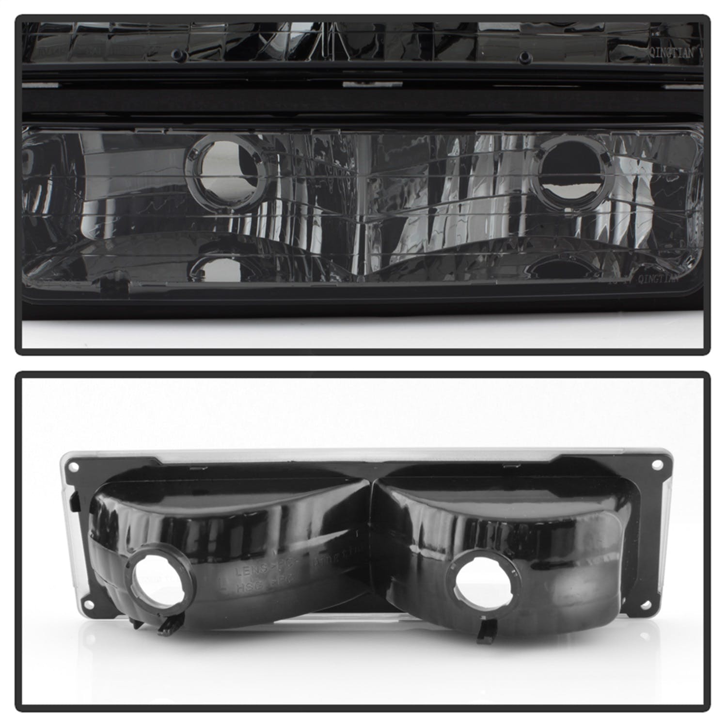 XTUNE POWER 5072238 Chevy C K Series 1500 2500 3500 94 98 Chevy Tahoe 95 99 Chevy Silverado 94 98 Chevy Suburban 94 98 Chevy Suburban 94 98 ( Not Compatible With Seal Beam Headlight ) Headlights with Corner and Parking Lights 8pcs sets Smoked