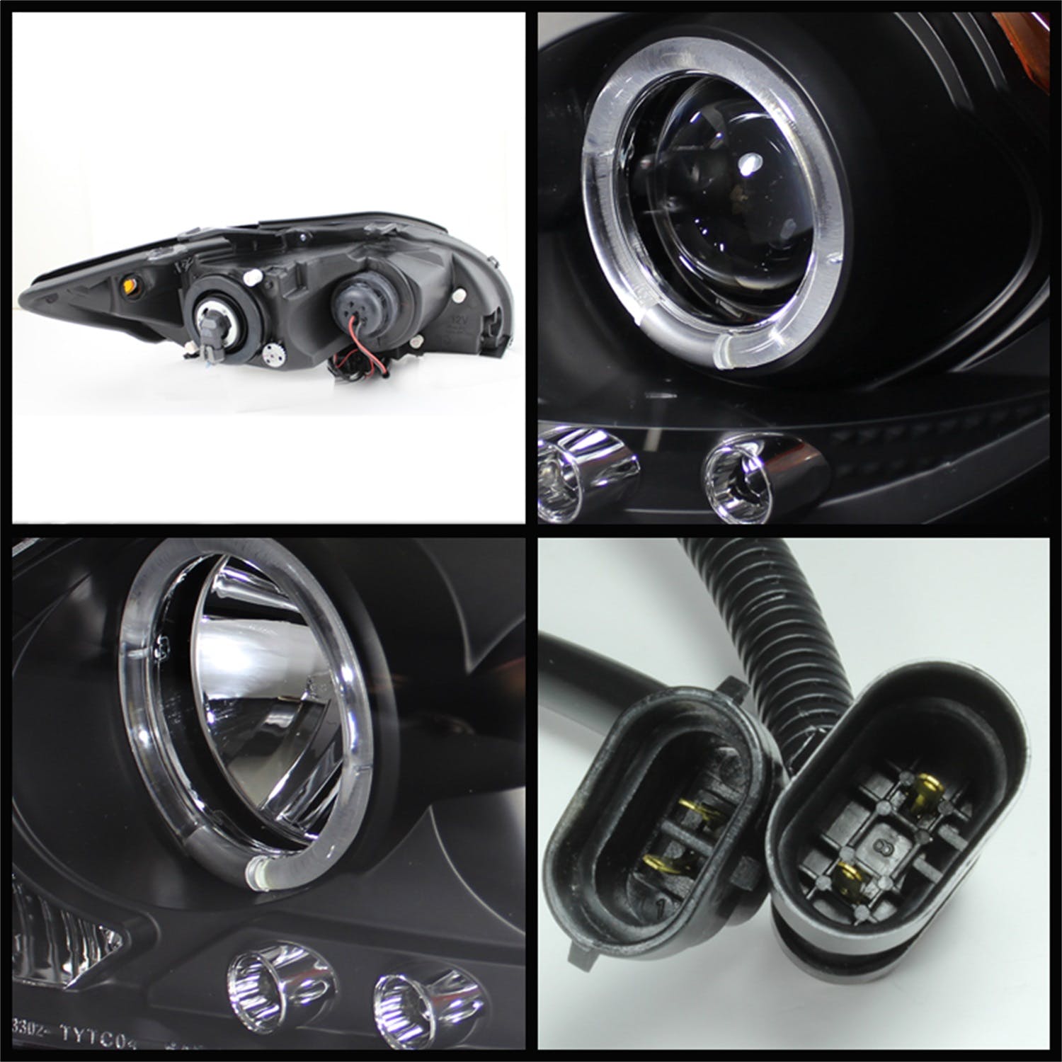 Spyder Auto 5073303 (Spyder) Scion TC 08-10 Projector Headlights-LED Halo-Replaceable LEDs-Black-Hig
