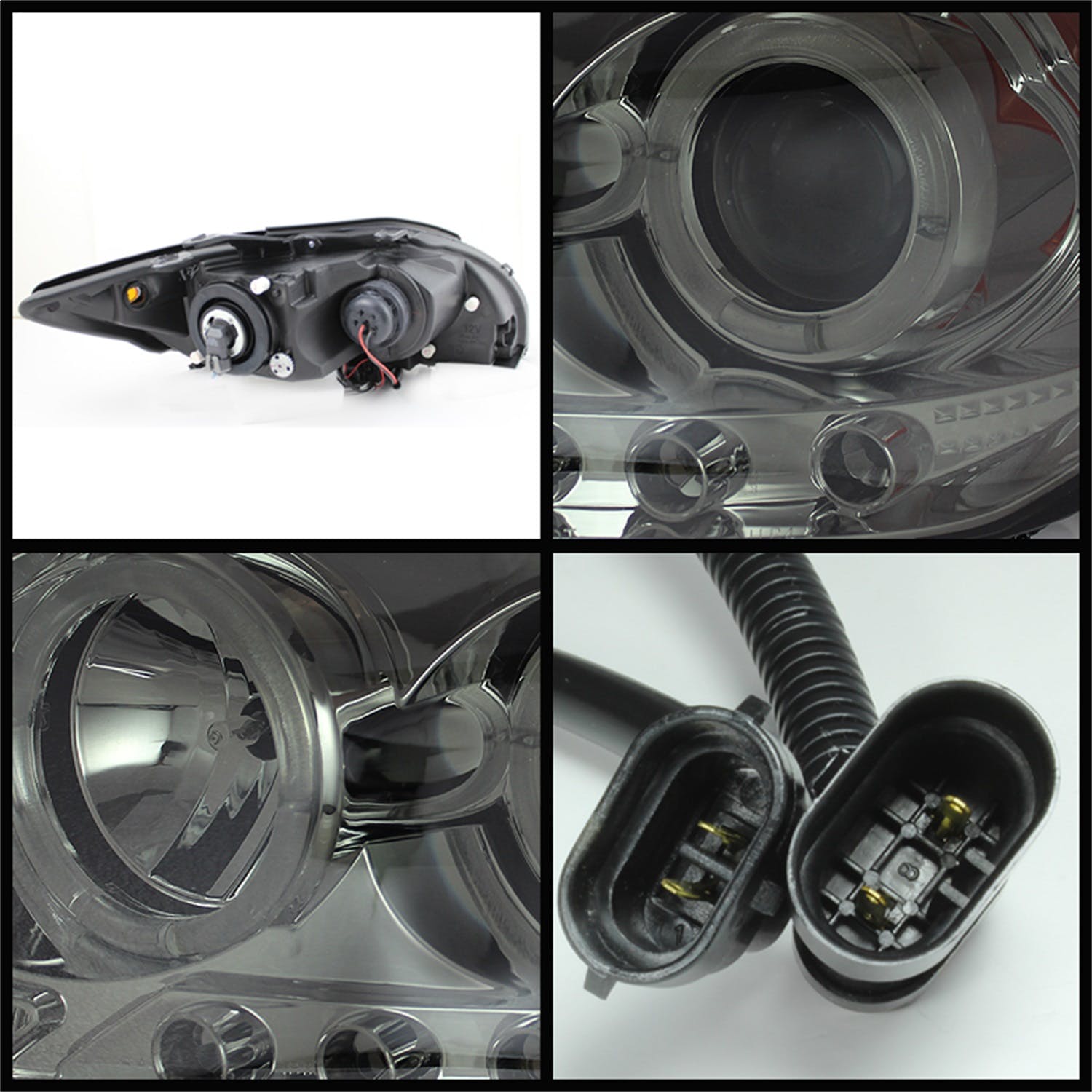 Spyder Auto 5073327 (Spyder) Scion TC 08-10 Projector Headlights-LED Halo-Replaceable LEDs-Smoke-Hig