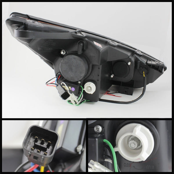 Spyder Auto 5073860 (Spyder) Hyundai Tucson 10-14 Projector Headlights-DRL-Black-High H1 (Included)-
