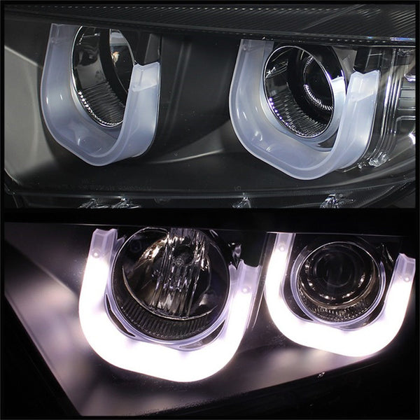Spyder Auto 5075055 (Spyder) Toyota Highlander 11-13 Projector Headlights-3D DRL-Black-High H1 (Incl