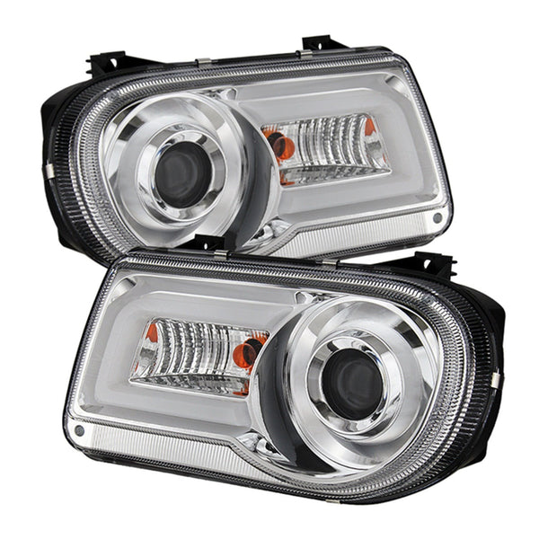 Spyder Auto 5075666 (Spyder) Chrysler 300C 05-10 Projector Headlights-LED DRL-Chrome-High/Low H7 (In