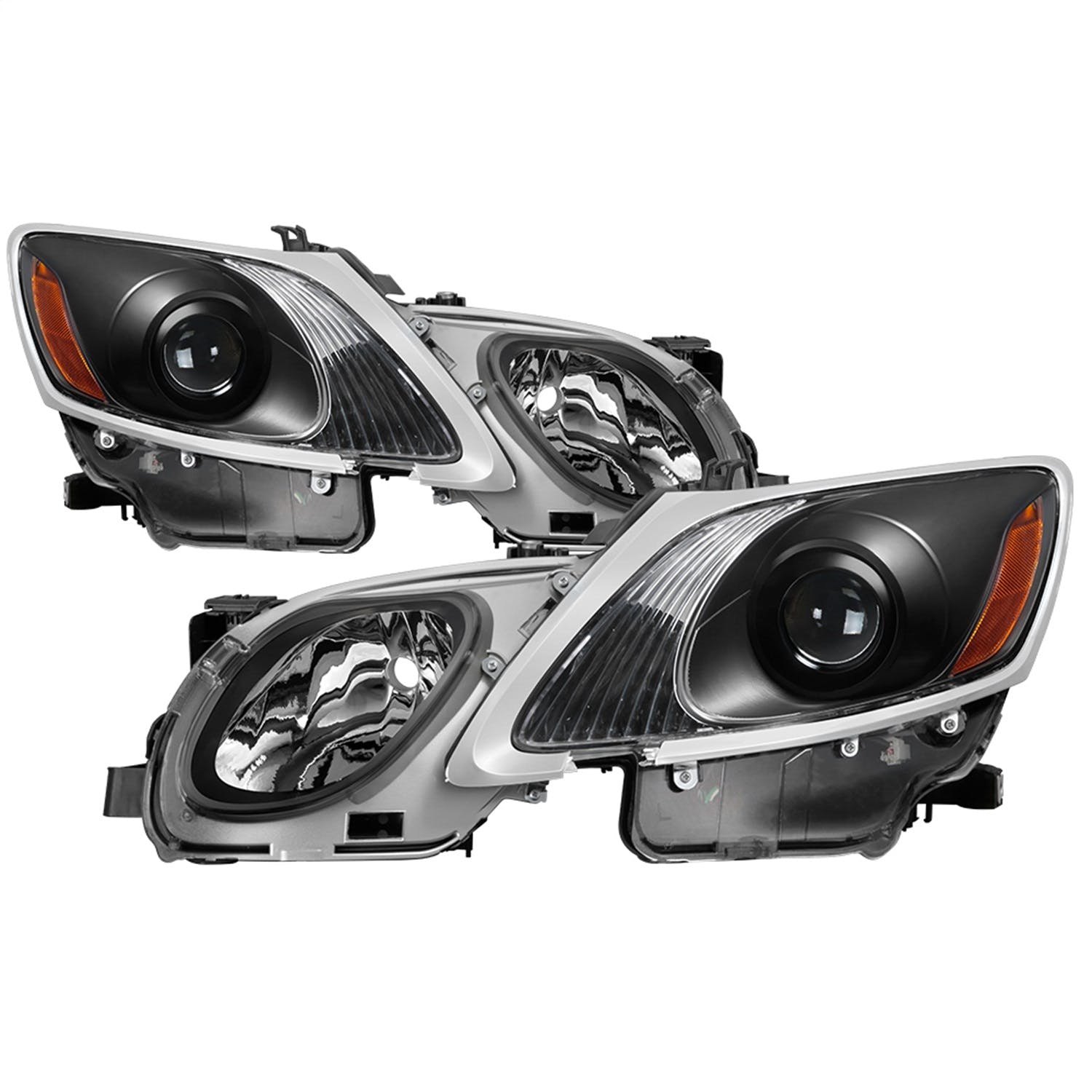 XTUNE POWER 5075888 Lexus GS 06 11 OE Projector Headlights (with AFS. HID Fit and factory headlight washer only) Black