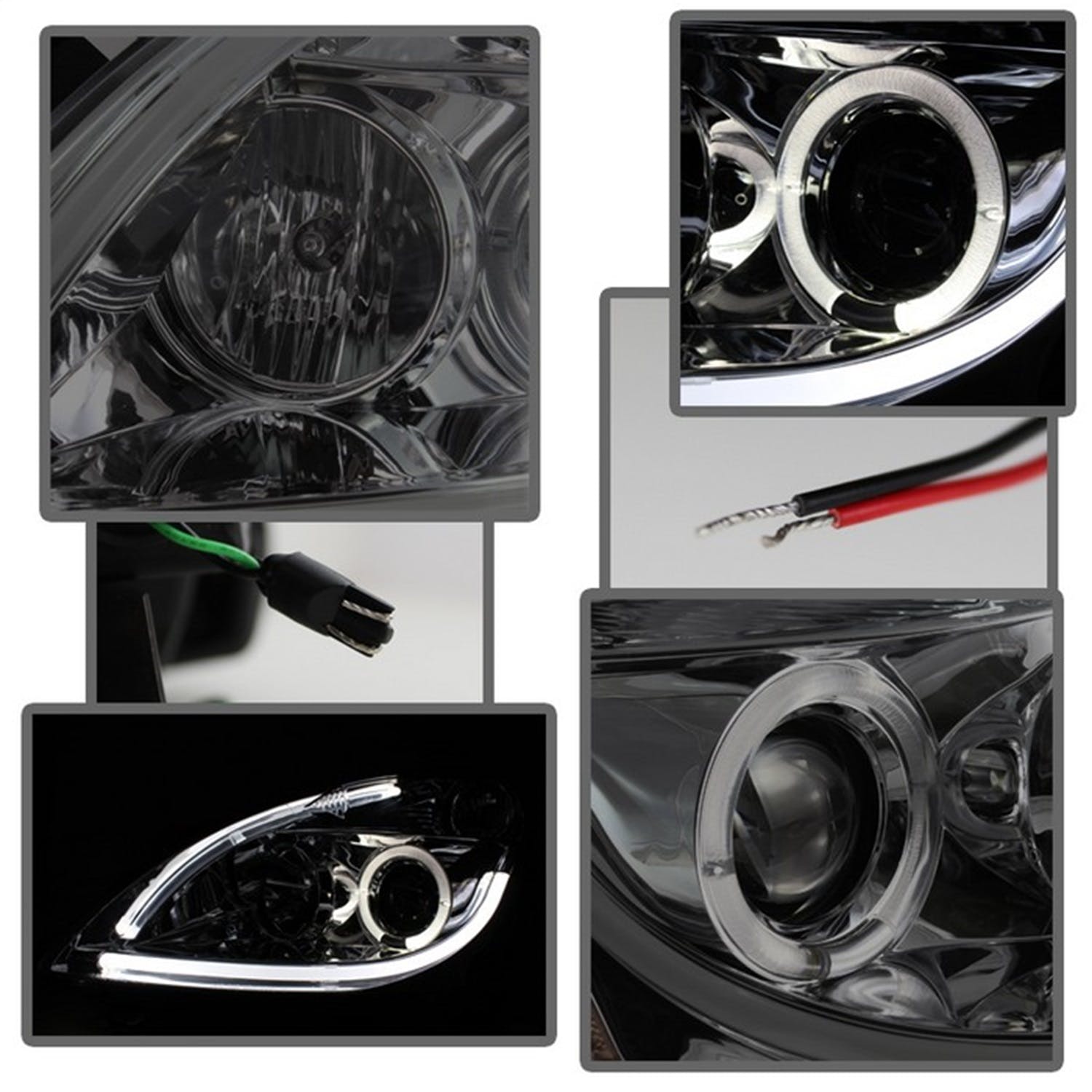 Spyder Auto 5076854 (Spyder) Nissan Altima 4Dr 2010-2012 Projector Headlights-Light Tube DRL-High H1