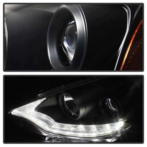 Spyder Auto 5076861 (Spyder) Toyota Prius C 2012-2013 Projector Headlights-Light Bar DRL-Black