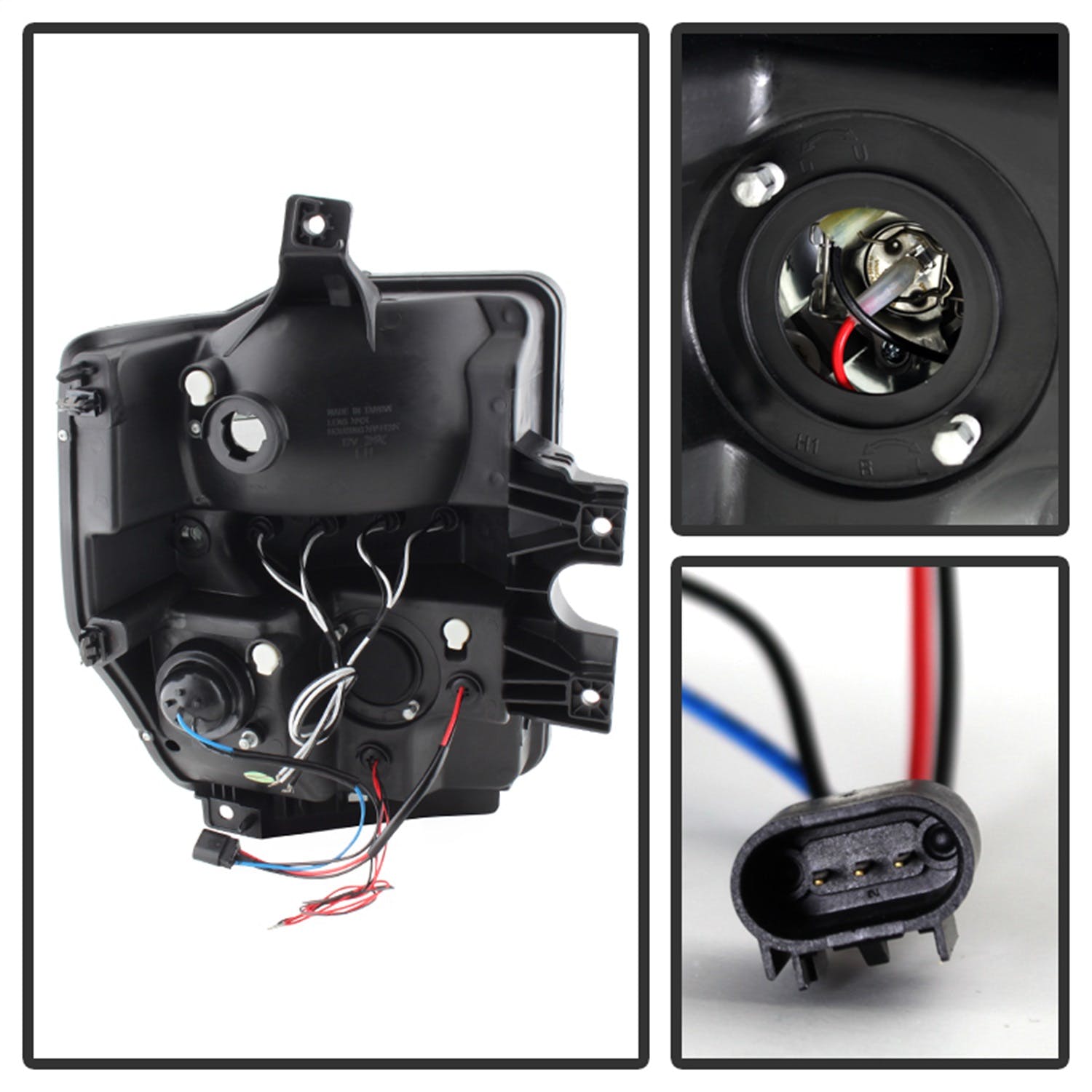 Spyder Auto 5078490 (Spyder) Ford F250/350/450 Super Duty 08-10 Projector Headlights-LED Halo-LED (