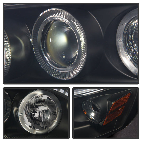 Spyder Auto 5078513 ( SPYDER ) HONDA ACCORD 98-02 1PC PROJECTOR HEADLIGHTS-LED HALO-AMBER REFLECTOR-