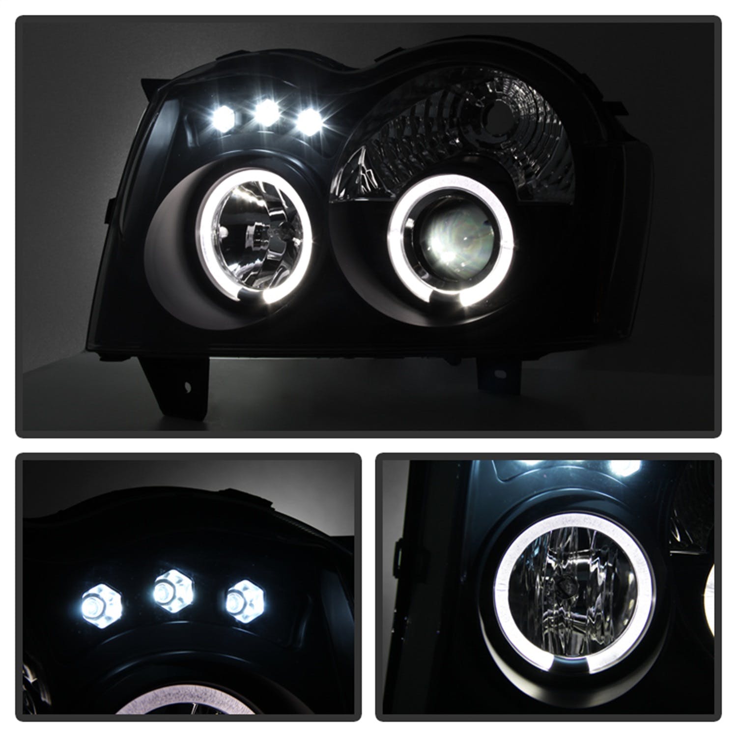 Spyder Auto 5078551 (Spyder) Jeep Grand Cherokee 05-07 Projector Headlights-LED Halo-LED ( Replaceab
