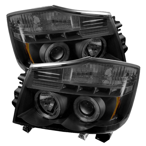 Spyder Auto 5078605 (Spyder) Nissan Titan 04-15/Nissan Armada 04-07 Projector Headlights-LED Halo-LE