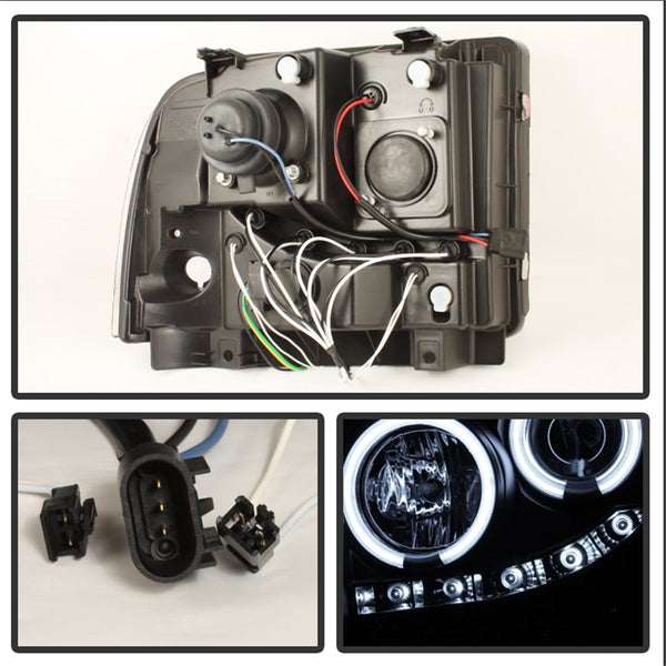 Spyder Auto 5078896 (Spyder) Ford F250/350/450 Super Duty 05-07 Projector Headlights-CCFL Halo-LED (