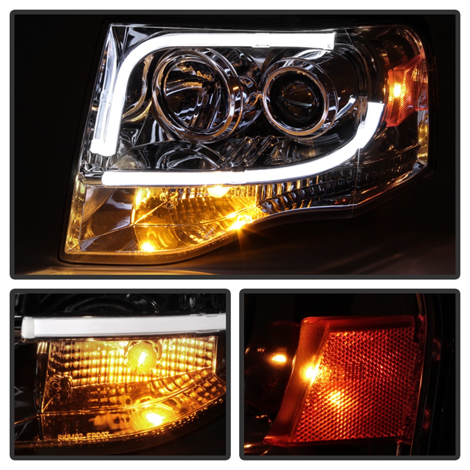 Spyder Auto 5079510 (Spyder) Ford Expedition 07-13 Projector Headlights-Light Tube DRL-Chrome-High H