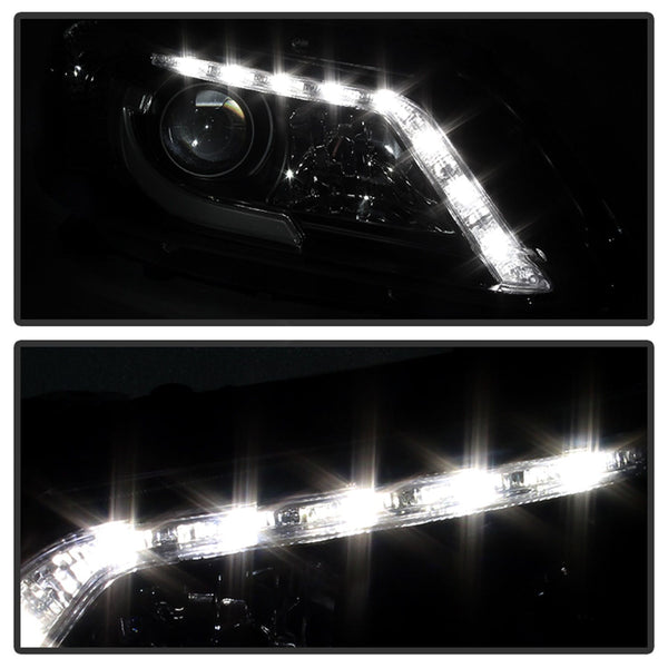 Spyder Auto 5080530 (Spyder) Honda Accord 2013-2015 4DR Projector Headlights-Light Bar DRL-Black