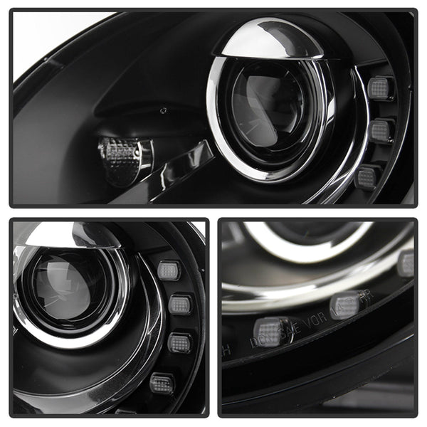 Spyder Auto 5080547 (Spyder) Volkswagen Beetle 1998-2005 Projector Headlights-DRL-Black