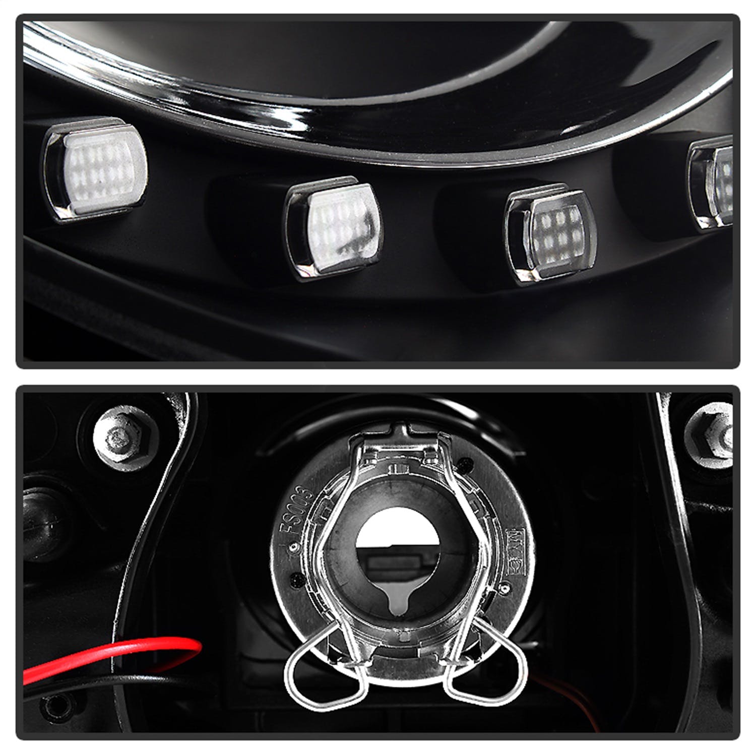 Spyder Auto 5080929 (Spyder) Volkswagen Beetle 06-10 Projector Headlights-DRL LED-Black