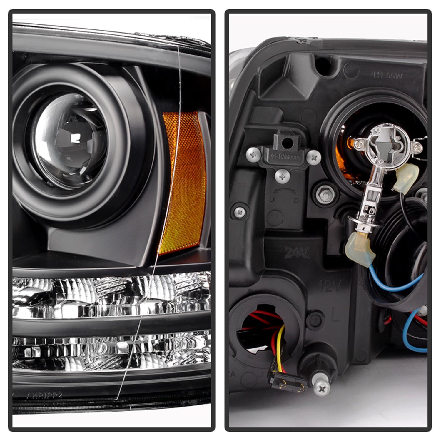 Spyder Auto 5081001 (Spyder) Dodge Ram 1500 09-16/Ram 2500/3500 10-16 Projector Headlights-Halogen M