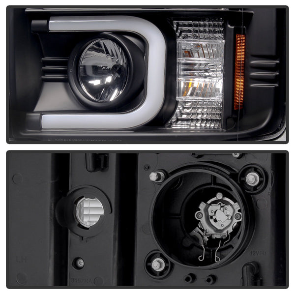 Spyder Auto 5081032 (Spyder) Chevy Silverado 15-16 2500/3500 HD Projector Headlights-Light Bar DRL-B