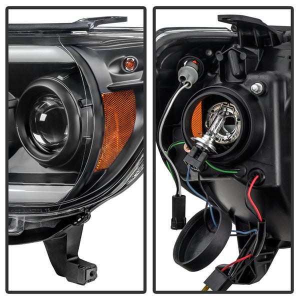 Spyder Auto 5081711 (Spyder) Toyota Tacoma 12-15 Projector Headlights-Light Bar DRL-Black