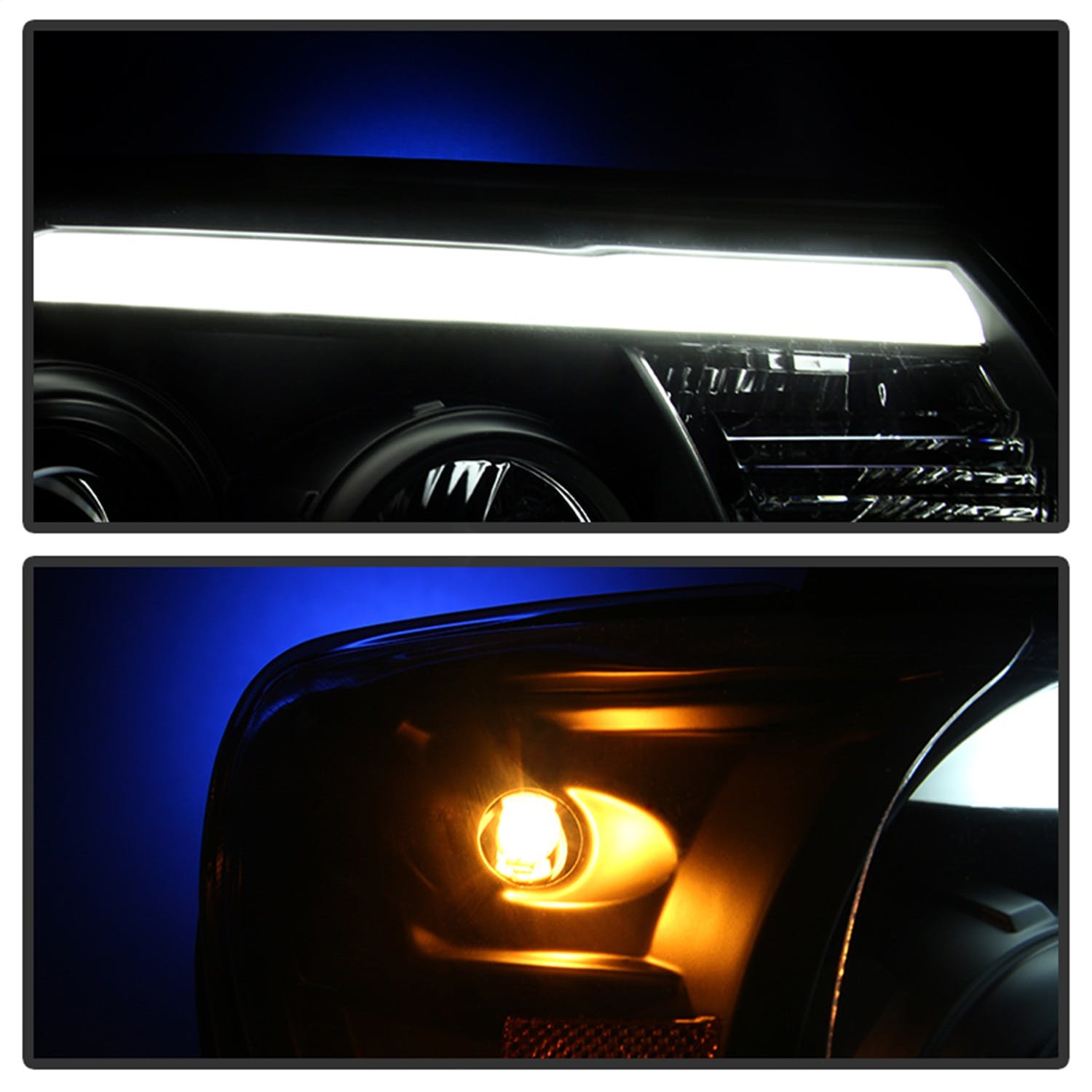 Spyder Auto 5081711 (Spyder) Toyota Tacoma 12-15 Projector Headlights-Light Bar DRL-Black