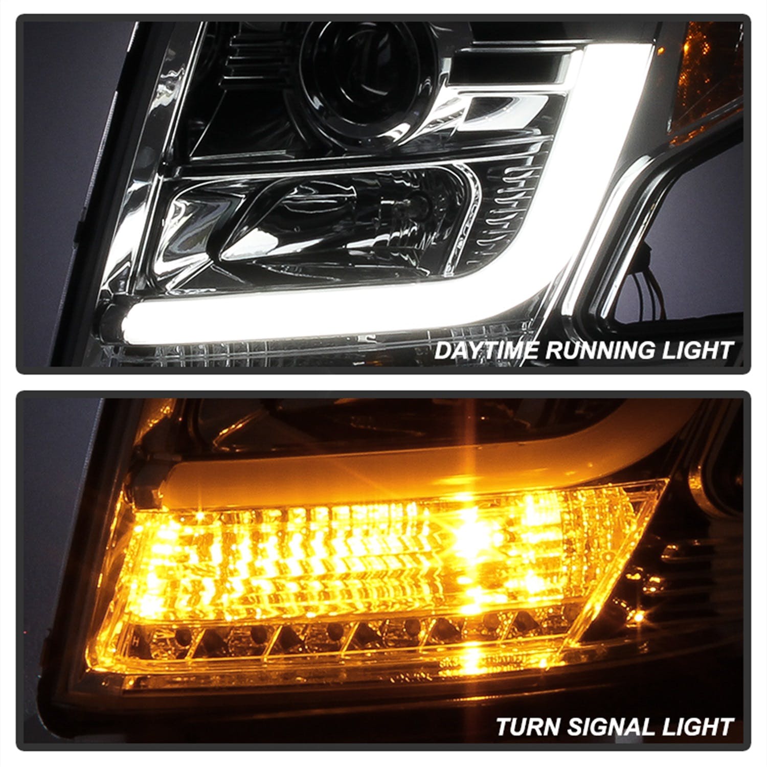 Spyder Auto 5082534 (Spyder) Chevy Tahoe/Suburban 2015-2016 Projector Headlights-DRL LED-Chrome