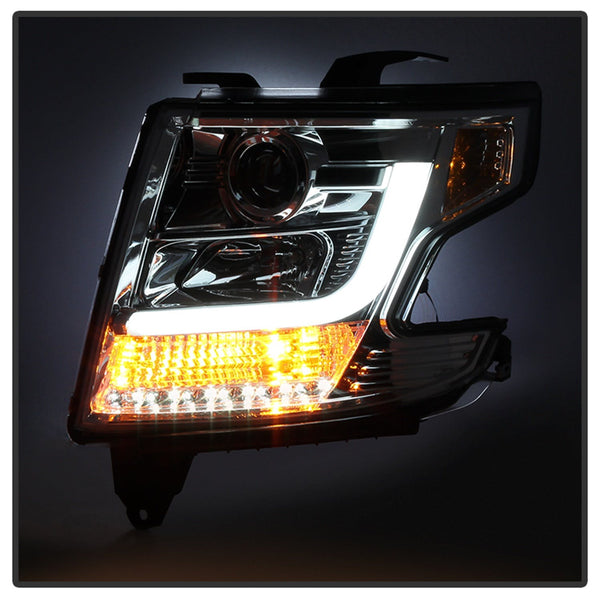 Spyder Auto 5082534 (Spyder) Chevy Tahoe/Suburban 2015-2016 Projector Headlights-DRL LED-Chrome