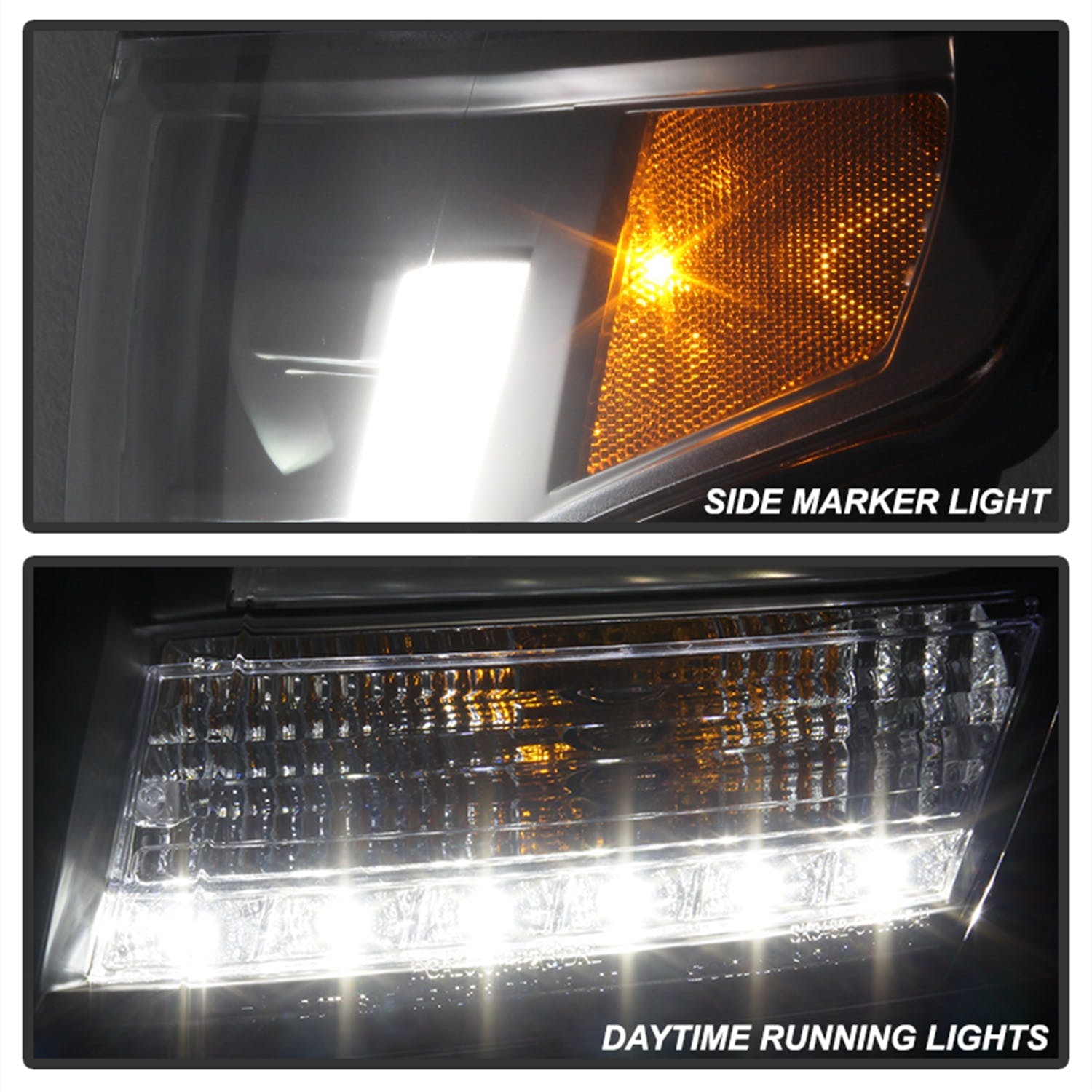 Spyder Auto 5082541 (Spyder) Chevy Tahoe/Suburban 2015-2016 Projector Headlights-DRL LED-Black