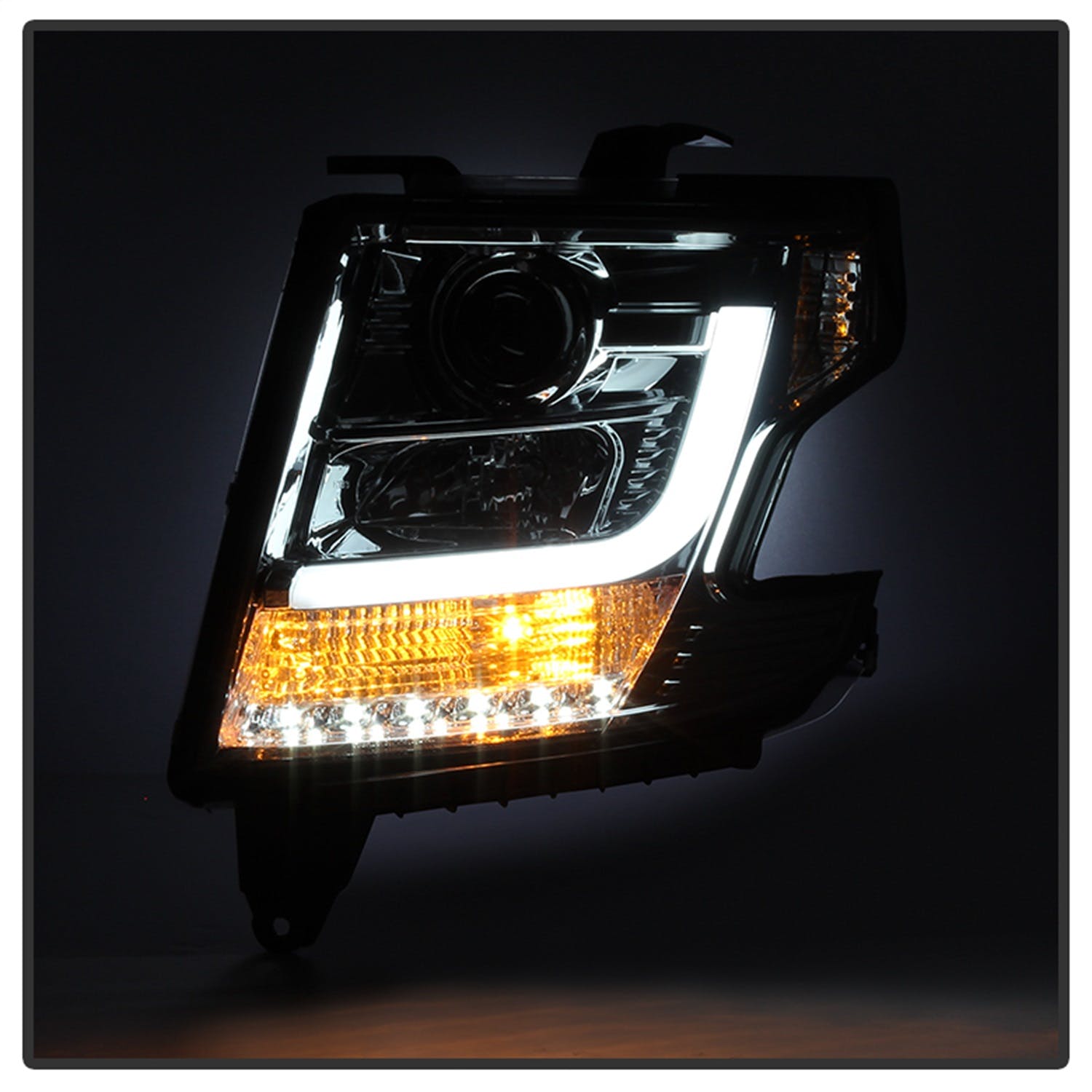 Spyder Auto 5082558 (Spyder) Chevy Tahoe/Suburban 2015-2016 Projector Headlights-DRL LED-Smoke