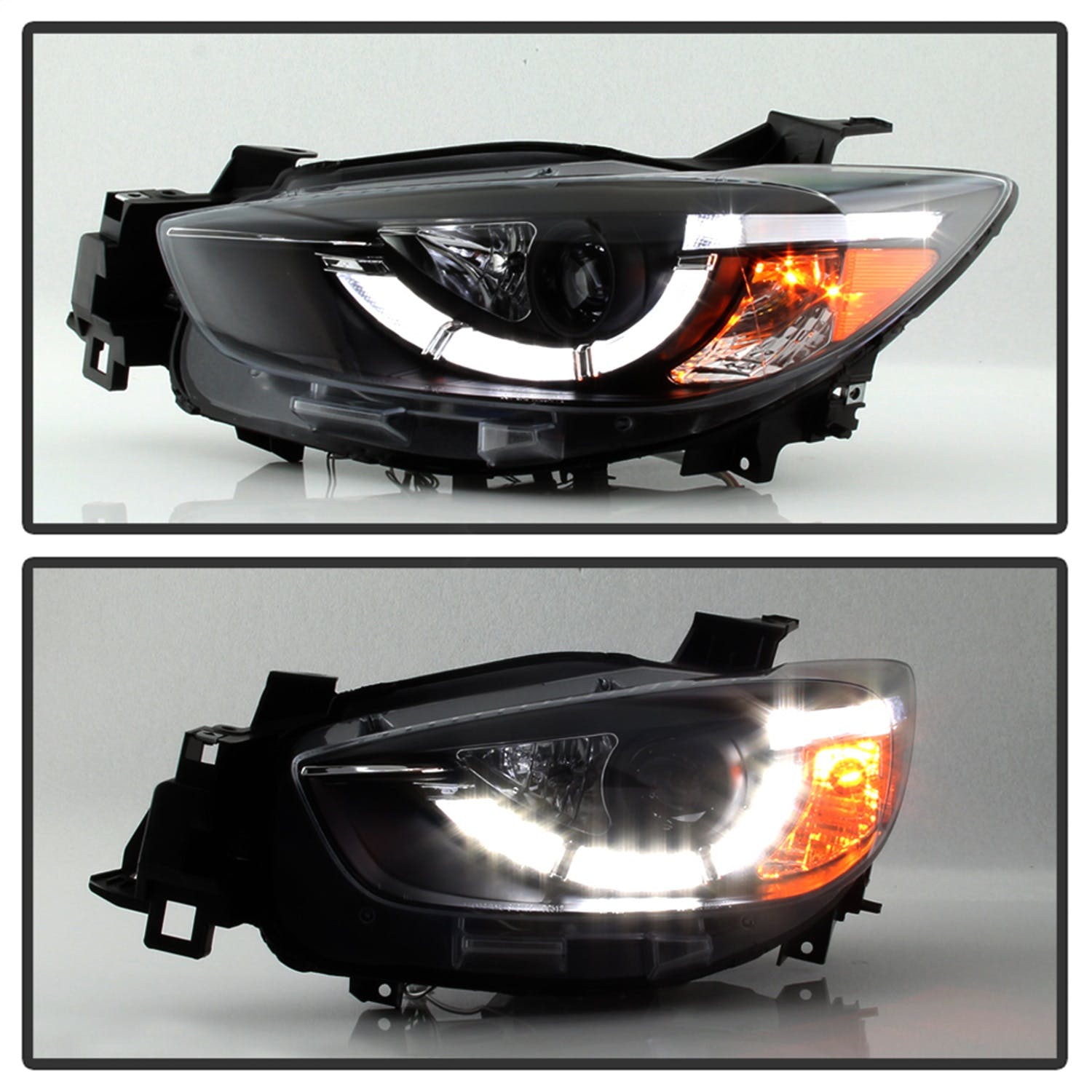 Spyder Auto 5083319 (Spyder) Mazda CX-5 13-15 Projector Headlights-DRL LED-Black