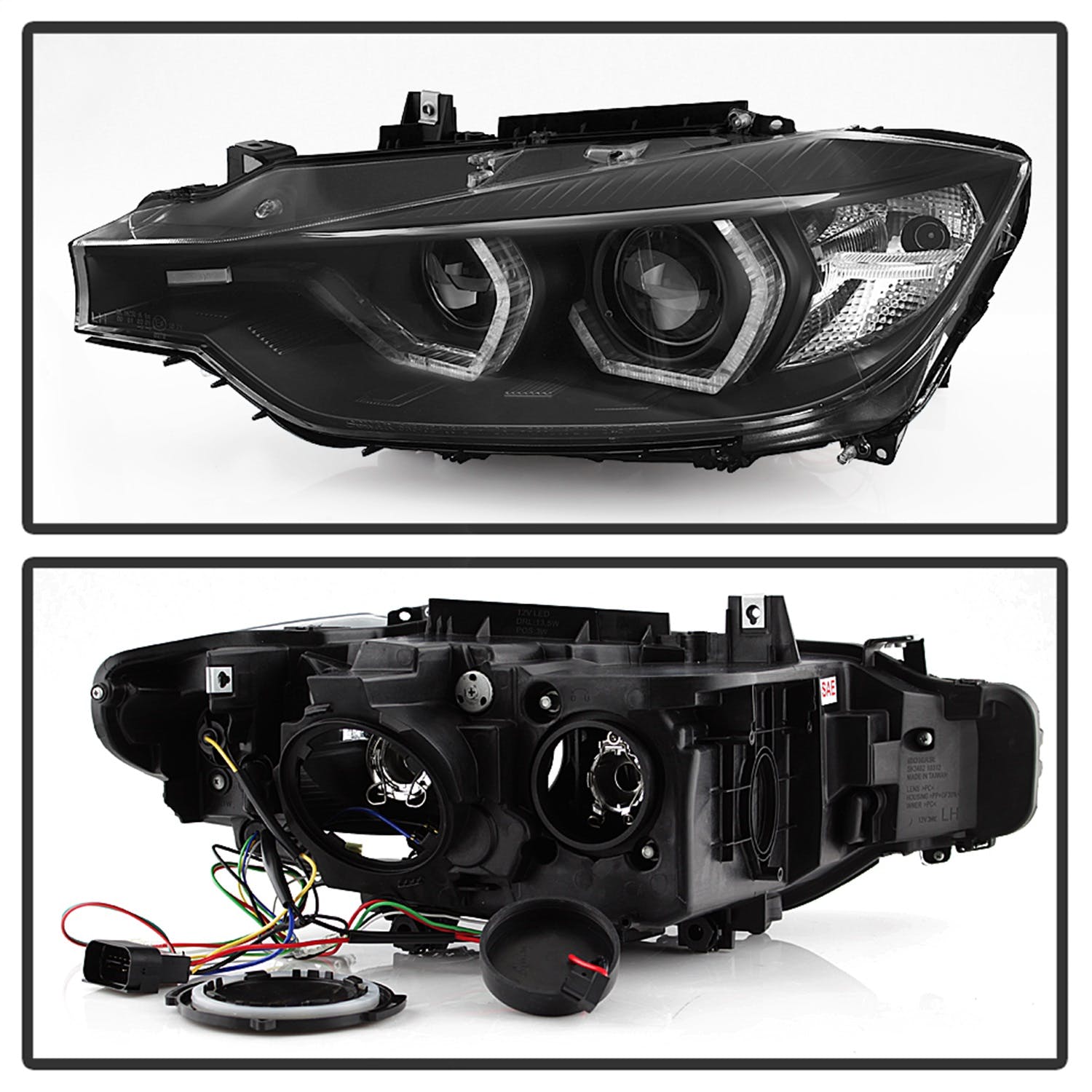 Spyder Auto 5084347 (Spyder) BMW F30 3 Series 2012-2014 4DR Projector Headlights-LED DRL-Black