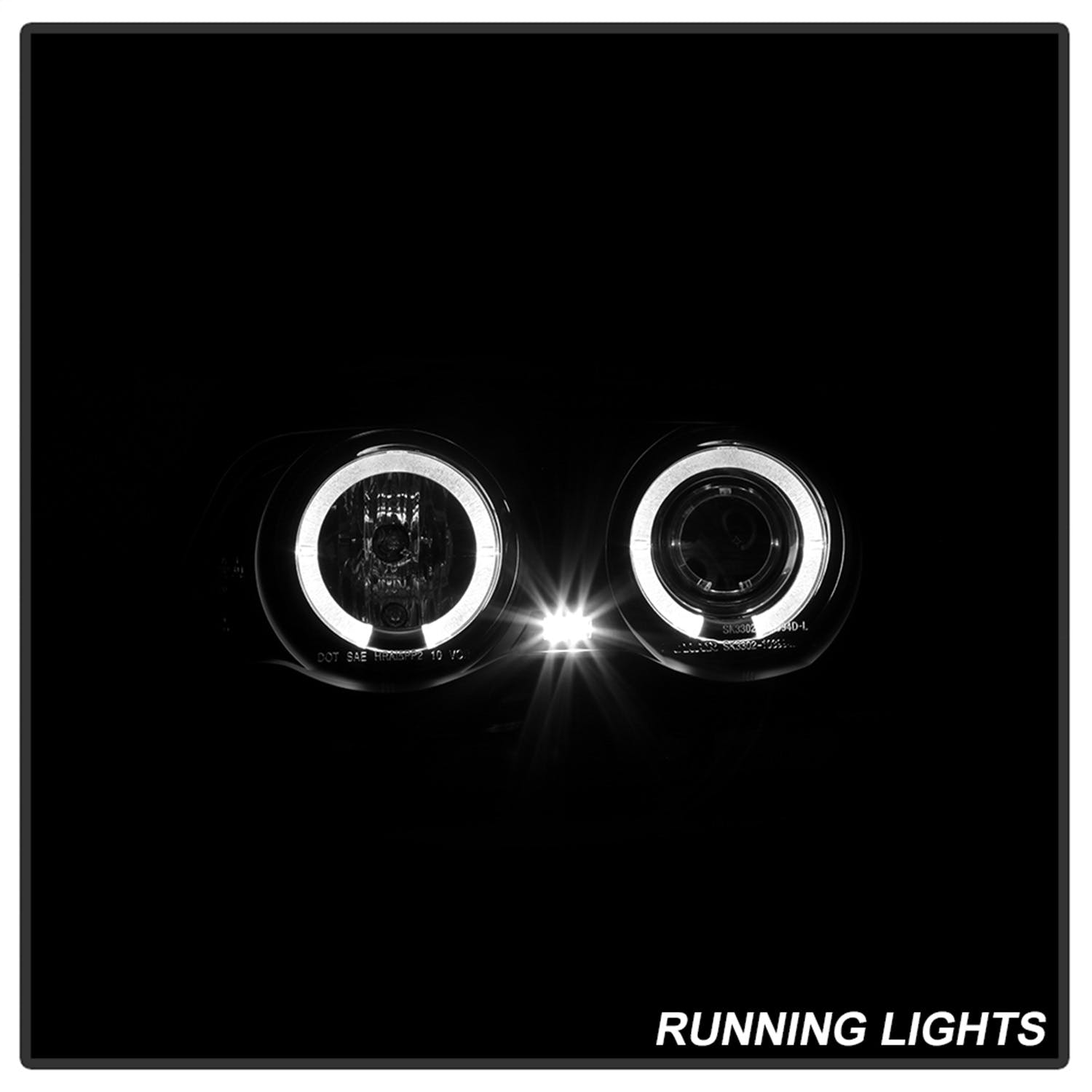 Spyder Auto 5084804 (Spyder) BMW E46 3-Series 99-01 4DR Projector Headlights 1PC-LED Halo-Amber Refl