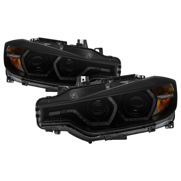 Spyder Auto 5085047 (Spyder) BMW F30 3 Series 2012-2014 4DR Projector Headlights-LED DRL-Black Smoke