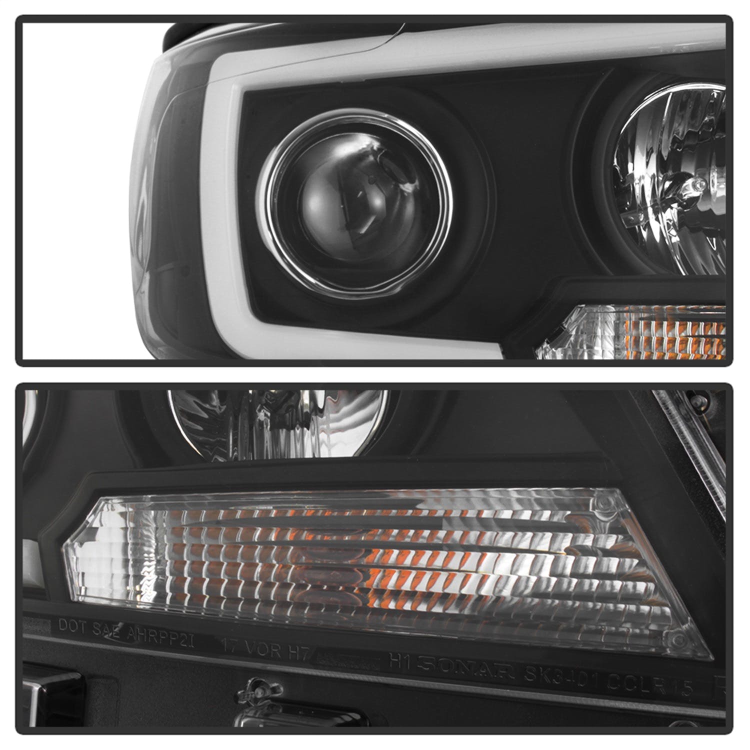 Spyder Auto 5085283 (Spyder) Chevy Colorado 15-17 Projector Headlights-Light Bar LED-Black