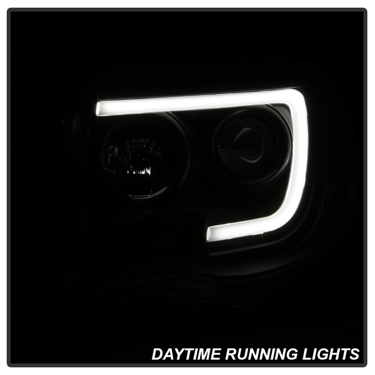 Spyder Auto 5085771 ( Spyder ) Toyota Tacoma 05-11 Version 2 Projector Headlights-Light Bar DRL-Blac