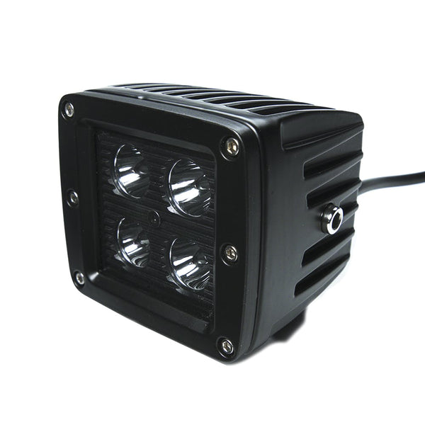 Iconic Accessories 511-1031 3 LED Cube Light 8° Spot, 1,440 lm, Black Face