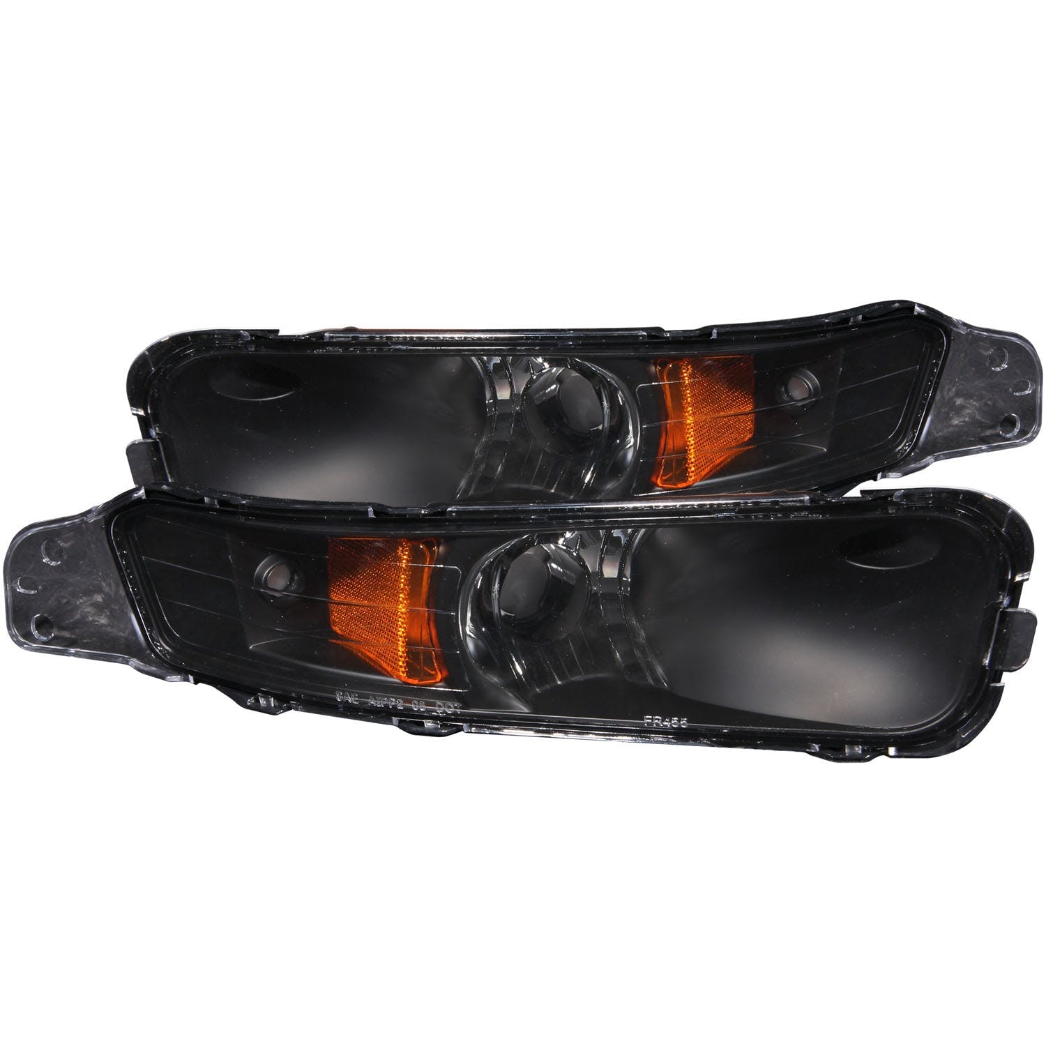 AnzoUSA 511002 Euro Parking Lights Black with Amber Reflector