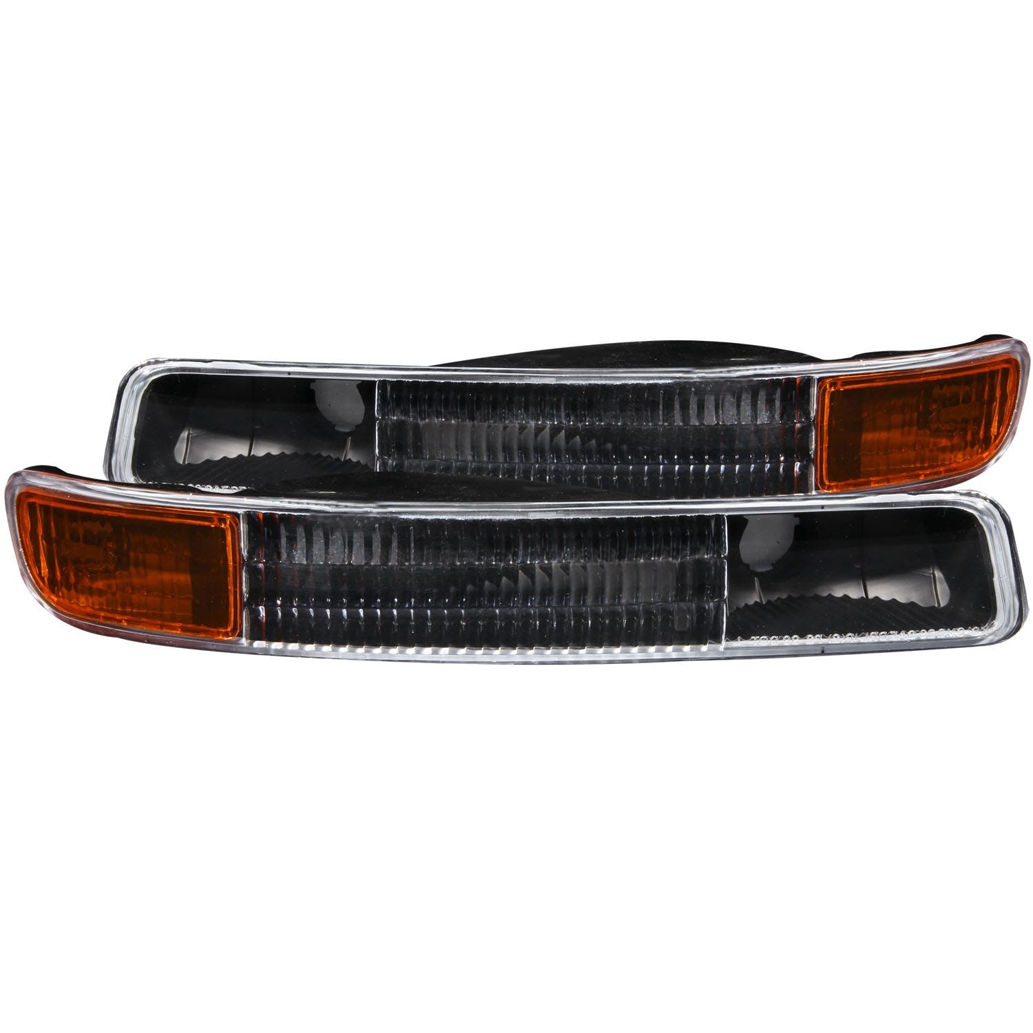 AnzoUSA 511005 Euro Parking Lights Black with Amber Reflector