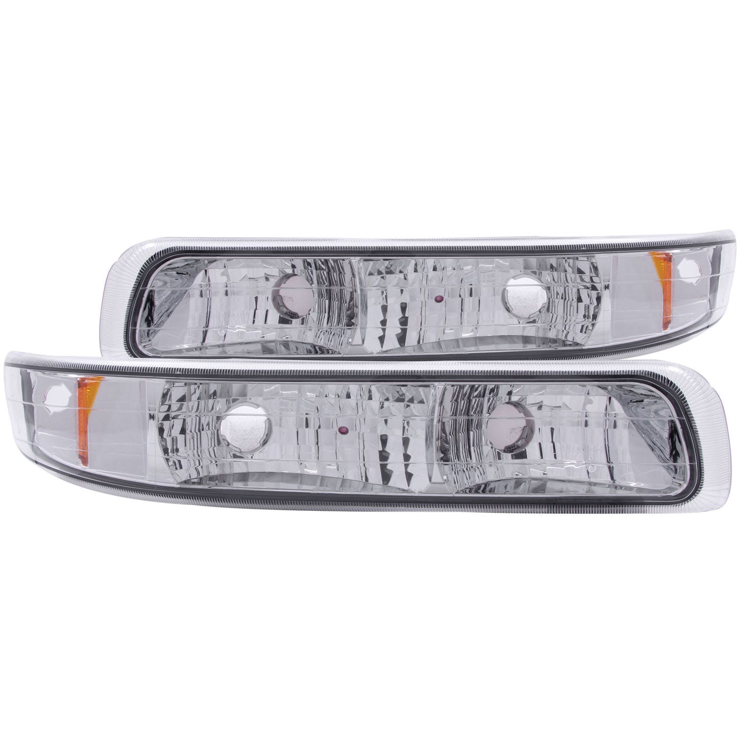 AnzoUSA 511064 Euro Parking Lights Chrome with Amber Reflector