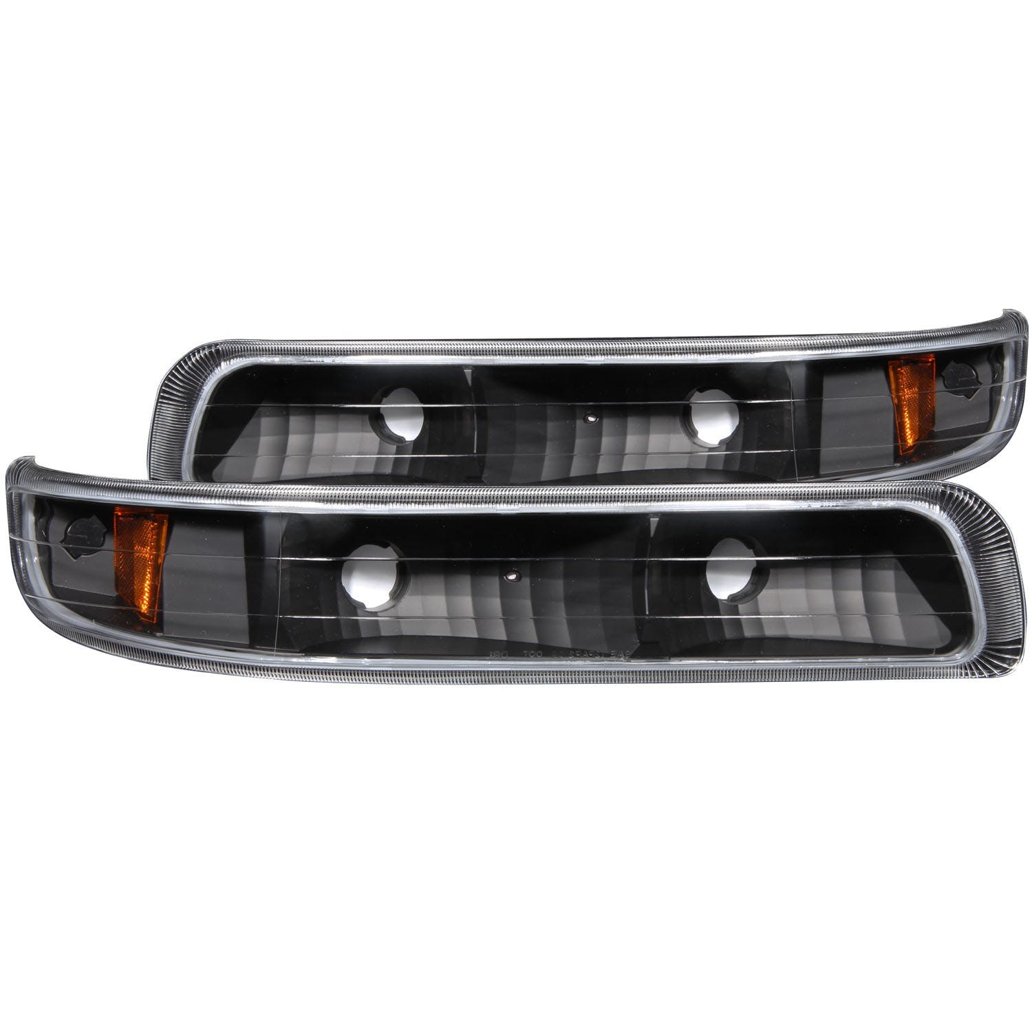 AnzoUSA 511065 Euro Parking Lights Black with Amber Reflector