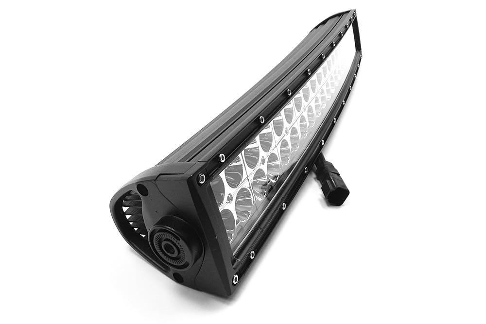 Iconic Accessories 514-1203 20 Dual-Row Curved LED Light Bar (8° Spot/90° Flood, 10,800 lm, Chrome Face)