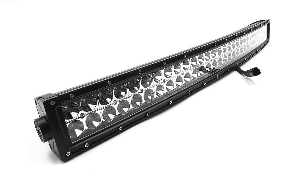 Iconic Accessories 514-1303 30 Dual-Row Curved LED Light Bar (8° Spot/90° Flood, 16,200 lm, Chrome Face)
