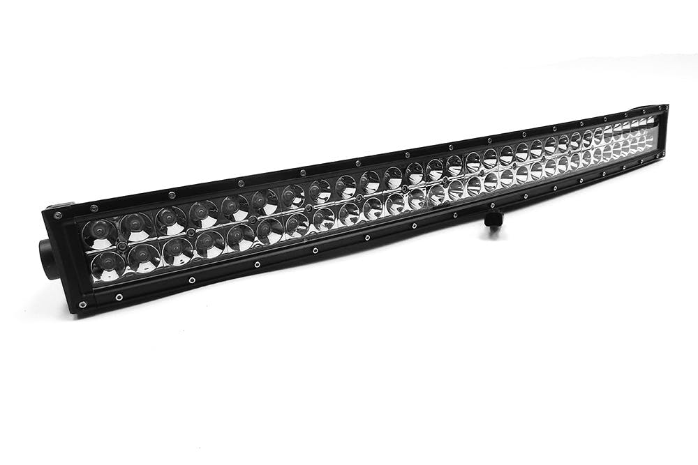Iconic Accessories 514-1303 30 Dual-Row Curved LED Light Bar (8° Spot/90° Flood, 16,200 lm, Chrome Face)