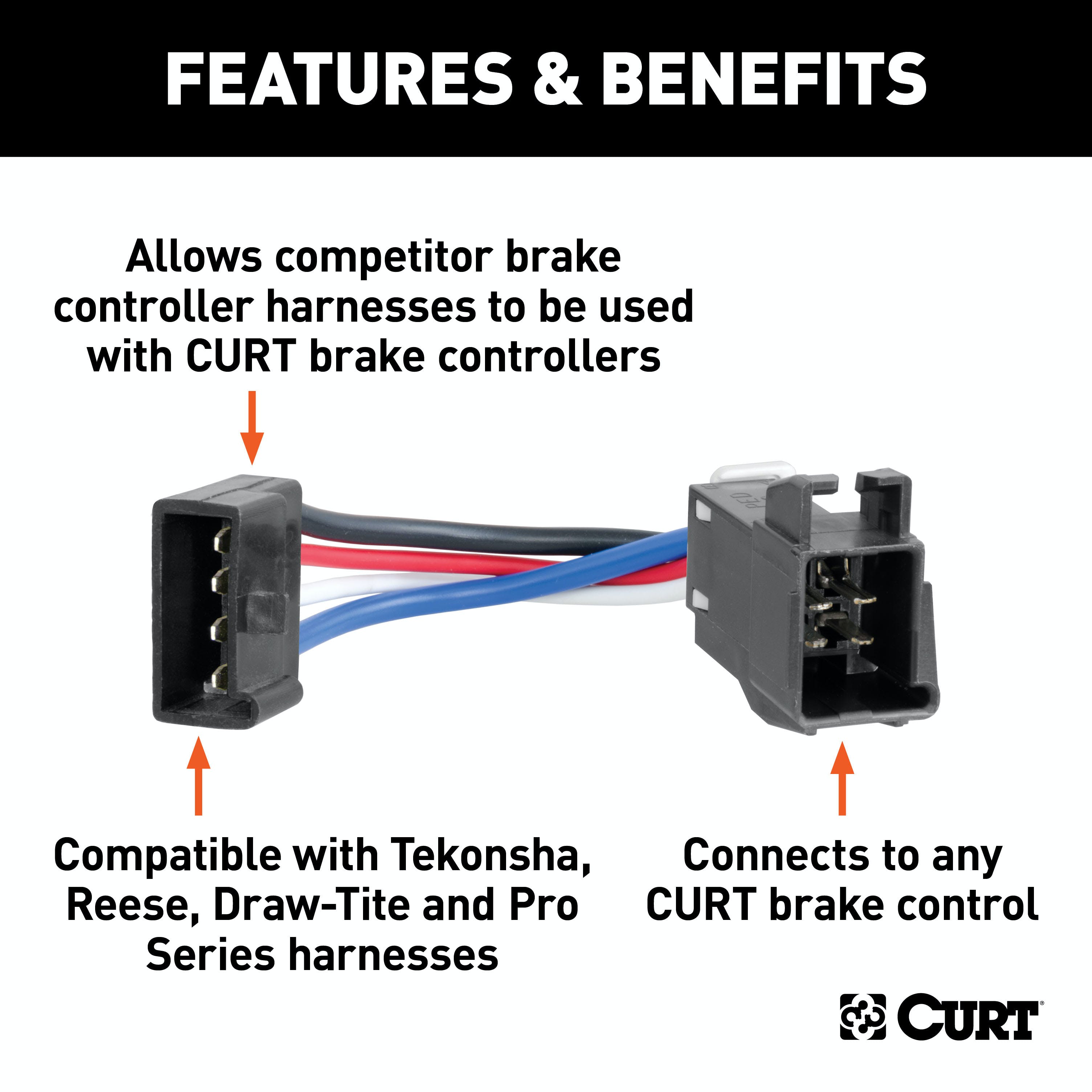 CURT 51520 Trailer Brake Controller Adapter Harness