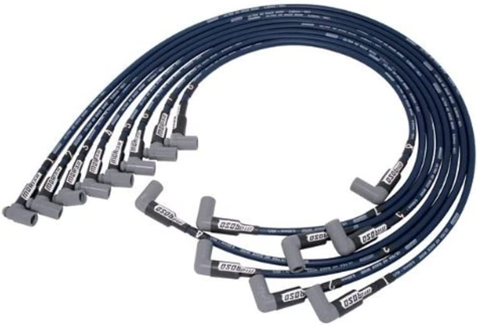 Moroso 73666 Ultra 40 Blue Custom Wire Set (Unsleeved, SBC, Under Header/HEI)