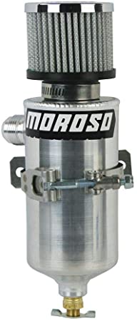 Moroso 85465 Non-Hooded Clamp-On Style Remote Vacuum Pump Breather Tank