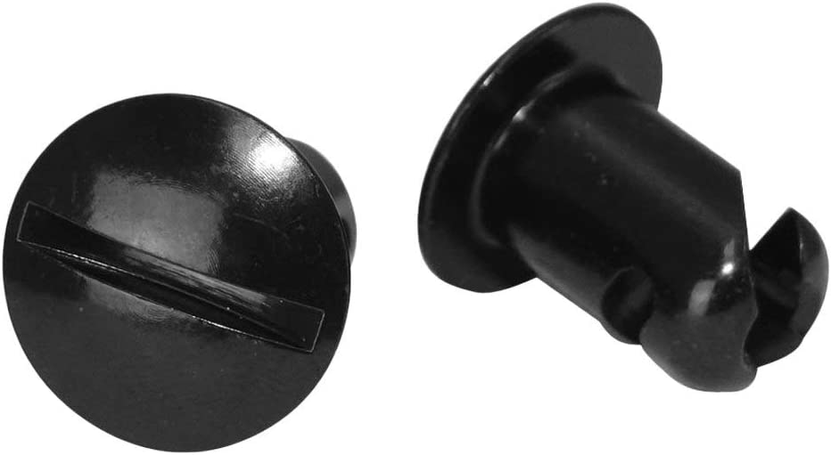 Moroso 71354 7/16 Slotted Oval-Head Quick Fasteners (Black-Steel/.500-Medium/10pk)