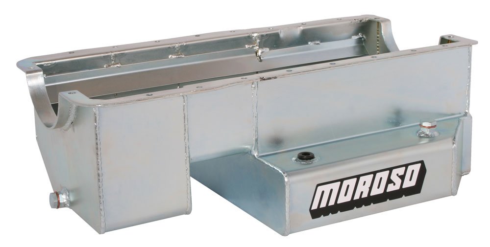 Moroso 20522 Wet Front Sump Kicked-Out Steel Oil Pan (7.5 deep/9qt/Baffled/Ford SB-351W)